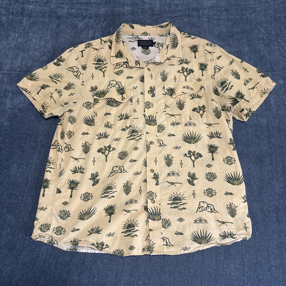 Pendleton Men Khaki Safari Hunting Outdoor Safari Size Large